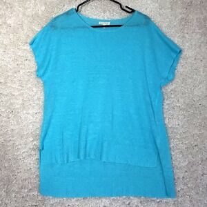 Eileen Fisher Womens Linen Knit Top Size PS Minimalist Coastal Capsule